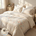 Lumibrilli™ BlossomGrace Embroidered Bedding Set